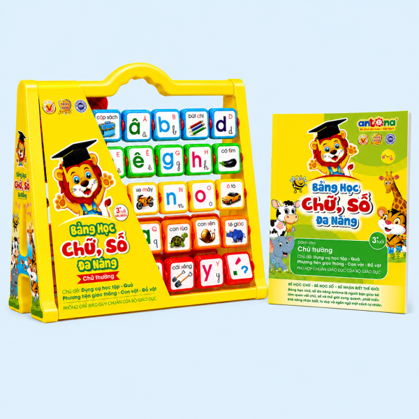 Khám phá phương pháp học tập sớm cùng Bảng Chữ Số Đa Năng Antona M2. Bé dễ dàng nhận biết chữ cái, số đếm, hình khối và phát triển khả năng ghi nhớ thông qua hình ảnh trực quan.