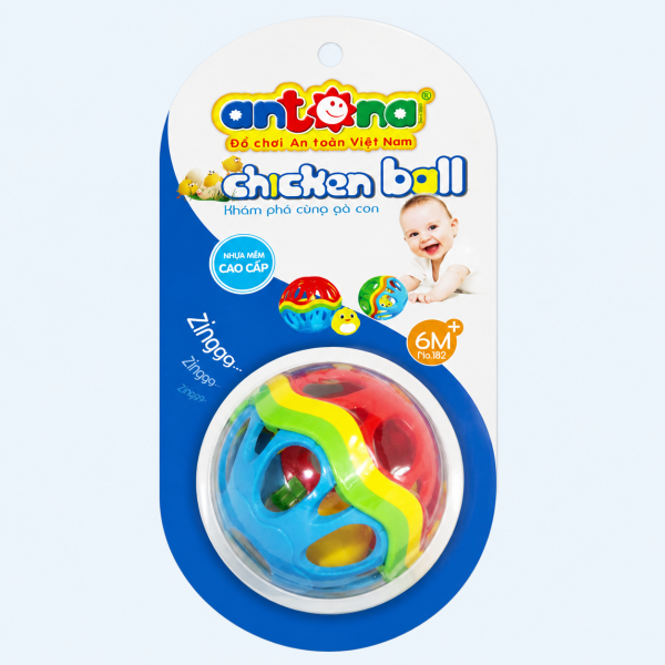 Bóng mềm silicon Antona với thiết kế nhiều màu sắc nổi bật, bề mặt mềm mại, an toàn cho bé từ 6 tháng tuổi khám phá và vui chơi mỗi ngày.