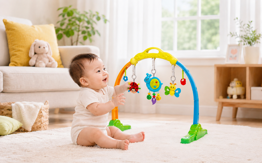 Bé khám phá thế giới sắc màu cùng Kệ Chữ A Antona – Kệ Cầu Vồng. Thiết kế an toàn, đồ chơi treo sinh động giúp phát triển thị giác, thính giác và khả năng vận động từ những tháng đầu đời.