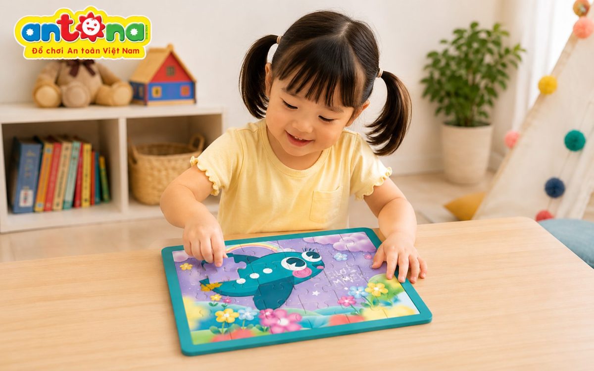 Puzzle Antona là bộ ghép hình giáo dục được thiết kế theo yêu cầu, phù hợp làm quà tặng doanh nghiệp cho trẻ em. Sản phẩm giúp bé rèn luyện tư duy logic, khả năng quan sát và ghi nhớ, đồng thời hỗ trợ doanh nghiệp lan tỏa hình ảnh thương hiệu một cách ý nghĩa.