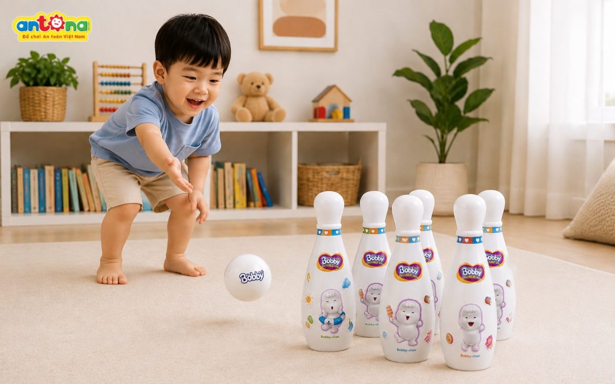 Quà Tặng Bowling Cho Bé Antona là bộ đồ chơi vận động an toàn, được Antona thiết kế và sản xuất theo yêu cầu, phù hợp làm quà tặng doanh nghiệp, quà tặng khách hàng và các chương trình khuyến mại.