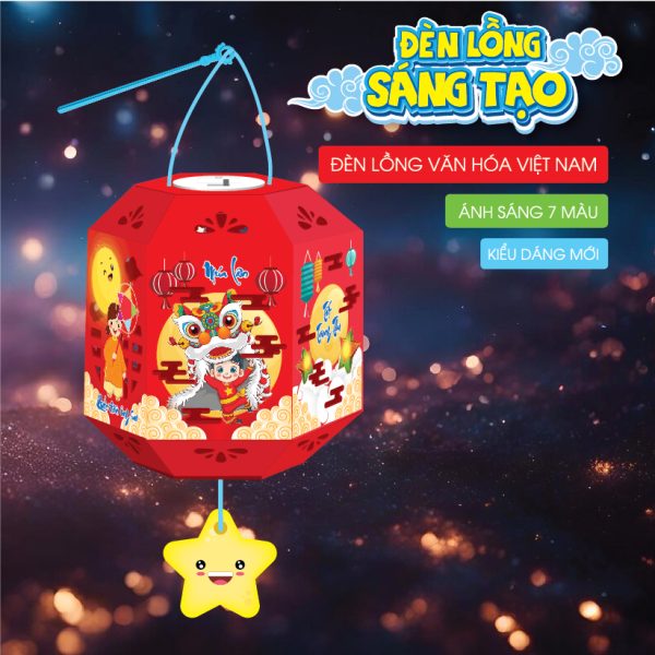 Den long Trung Thu Sang tao 2024 mau do