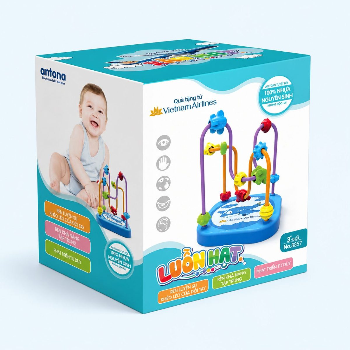 Luồn hạt Antona 3 Hộp Đồ chơi Luồn Hạt Antona thiết kế đẹp mắt, thích hợp làm quà tặng doanh nghiệp, quà tặng sự kiện và quà tặng khuyến mại với khả năng in logo theo yêu cầu.