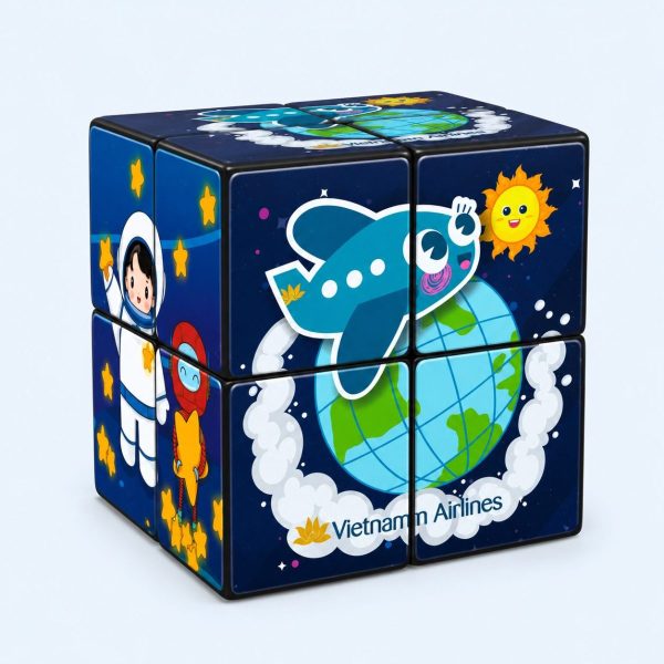 Hình ảnh Khối Rubik Antona in họa tiết du lịch Việt Nam, sản phẩm quà tặng doanh nghiệp độc đáo giúp rèn luyện tư duy, khả năng quan sát và ghi nhớ.