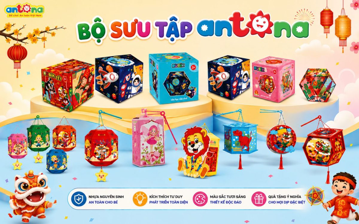 Khám phá Bộ sưu tập Antona với đa dạng đồ chơi giáo dục theo chủ đề Tết, Trung Thu và các dịp đặc biệt trong năm. Sản phẩm được thiết kế sáng tạo, an toàn cho trẻ em, mang đậm dấu ấn thương hiệu Antona, góp phần mang đến những trải nghiệm vui chơi bổ ích và những khoảnh khắc ý nghĩa cho tuổi thơ.