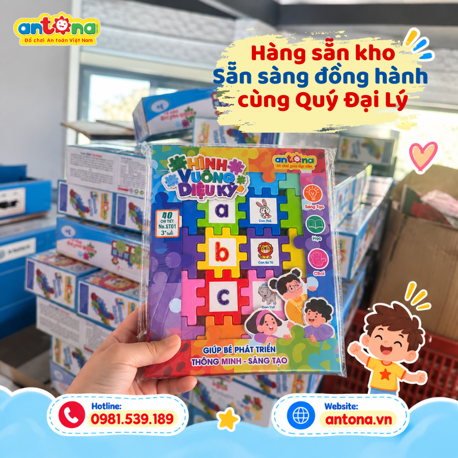 Nguồn sỉ đồ chơi trẻ em uy tín Antona với hàng sẵn kho, sản phẩm đa dạng, nguồn gốc rõ ràng, phù hợp cho đại lý, nhà phân phối, cửa hàng đồ chơi và hệ thống Mẹ & Bé trên toàn quốc.