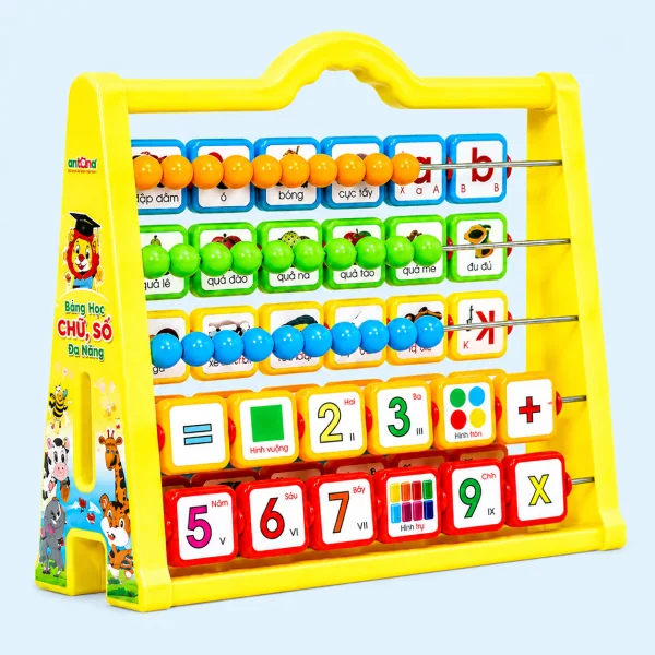 Bảng Chữ Số Đa Năng Antona M2 tích hợp 6 nội dung học tập trong một sản phẩm, giúp bé vừa học vừa chơi hiệu quả. Chất liệu an toàn, bền đẹp, thích hợp cho trẻ mầm non và tiền tiểu học.