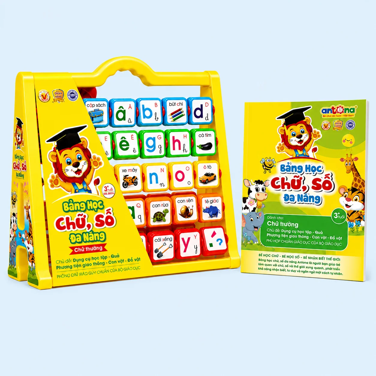 Khám phá phương pháp học tập sớm cùng Bảng Chữ Số Đa Năng Antona M2. Bé dễ dàng nhận biết chữ cái, số đếm, hình khối và phát triển khả năng ghi nhớ thông qua hình ảnh trực quan.