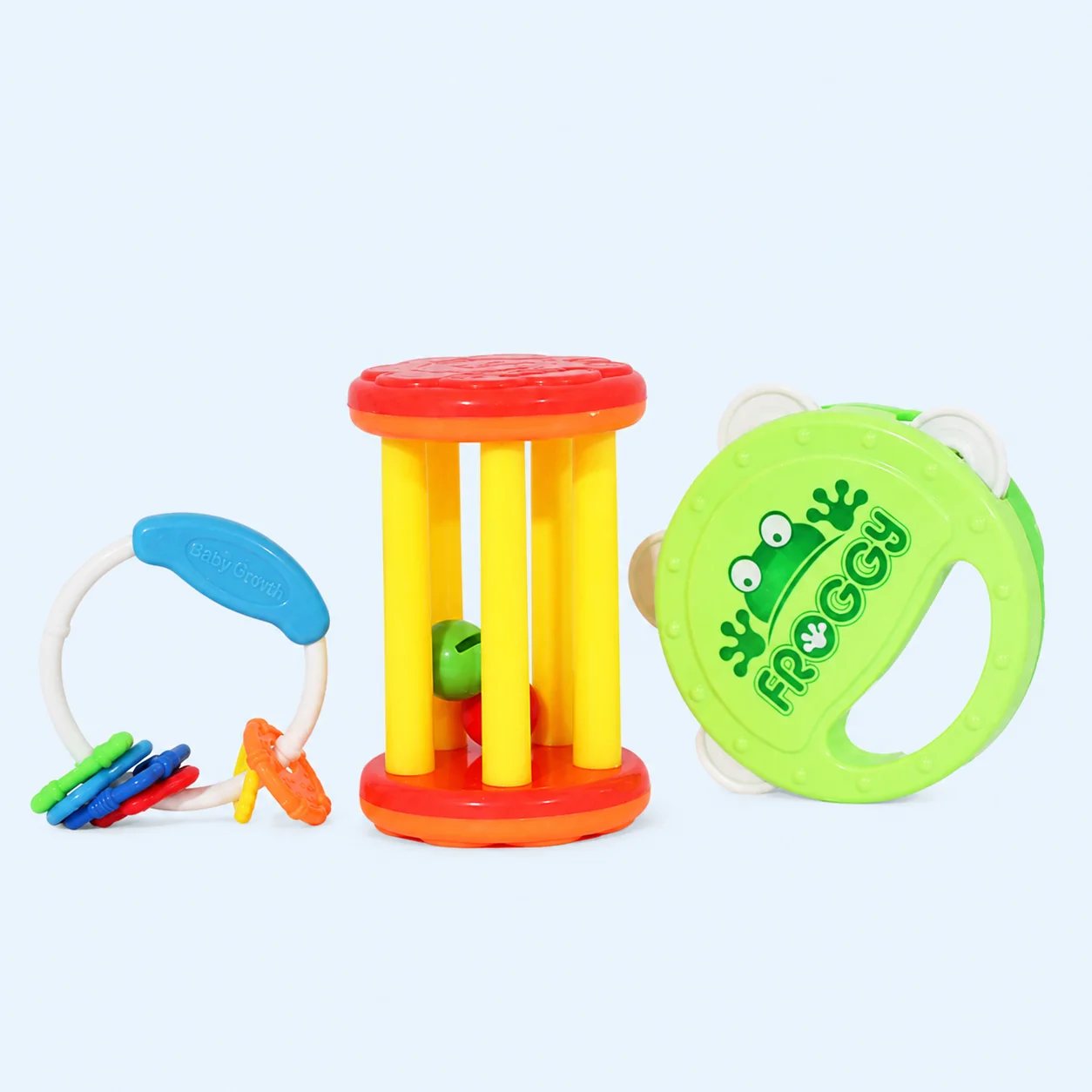 Hình ảnh Xúc xắc trẻ em Antona bộ 3 chiếc gồm 3 mẫu xúc xắc nhiều màu sắc, hỗ trợ bé phát triển vận động tinh, thị giác và khả năng khám phá ngay từ những tháng đầu đời.